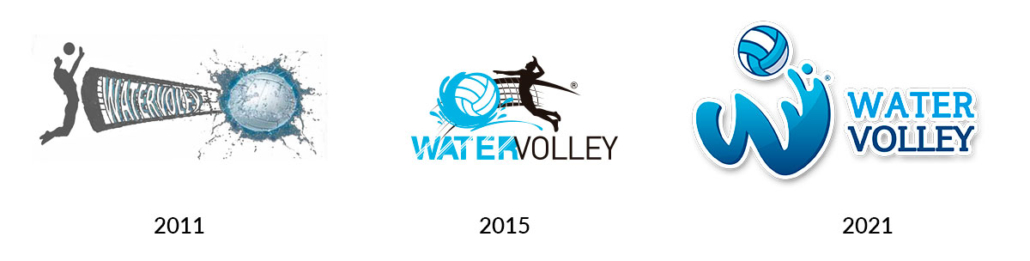 Evolucion del logo de Watervoley