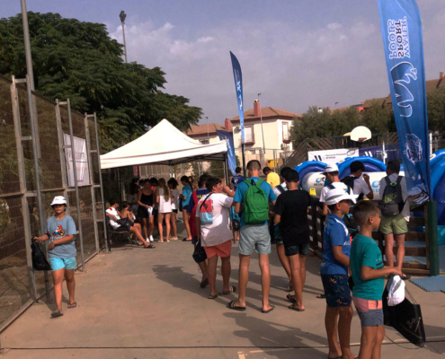Watervolley Diputacion Malaga Pizarra 2022, llegada de participantes